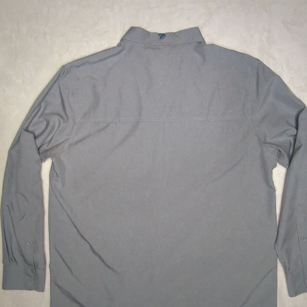 Gillz Fishing Shirt Men's Gray Size XLarge Long Sleeve Button Up Vented Relaxed - Picture 7 of 15